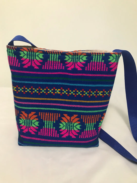 Beautiful Mexican Blue Tote Bag with Pattern