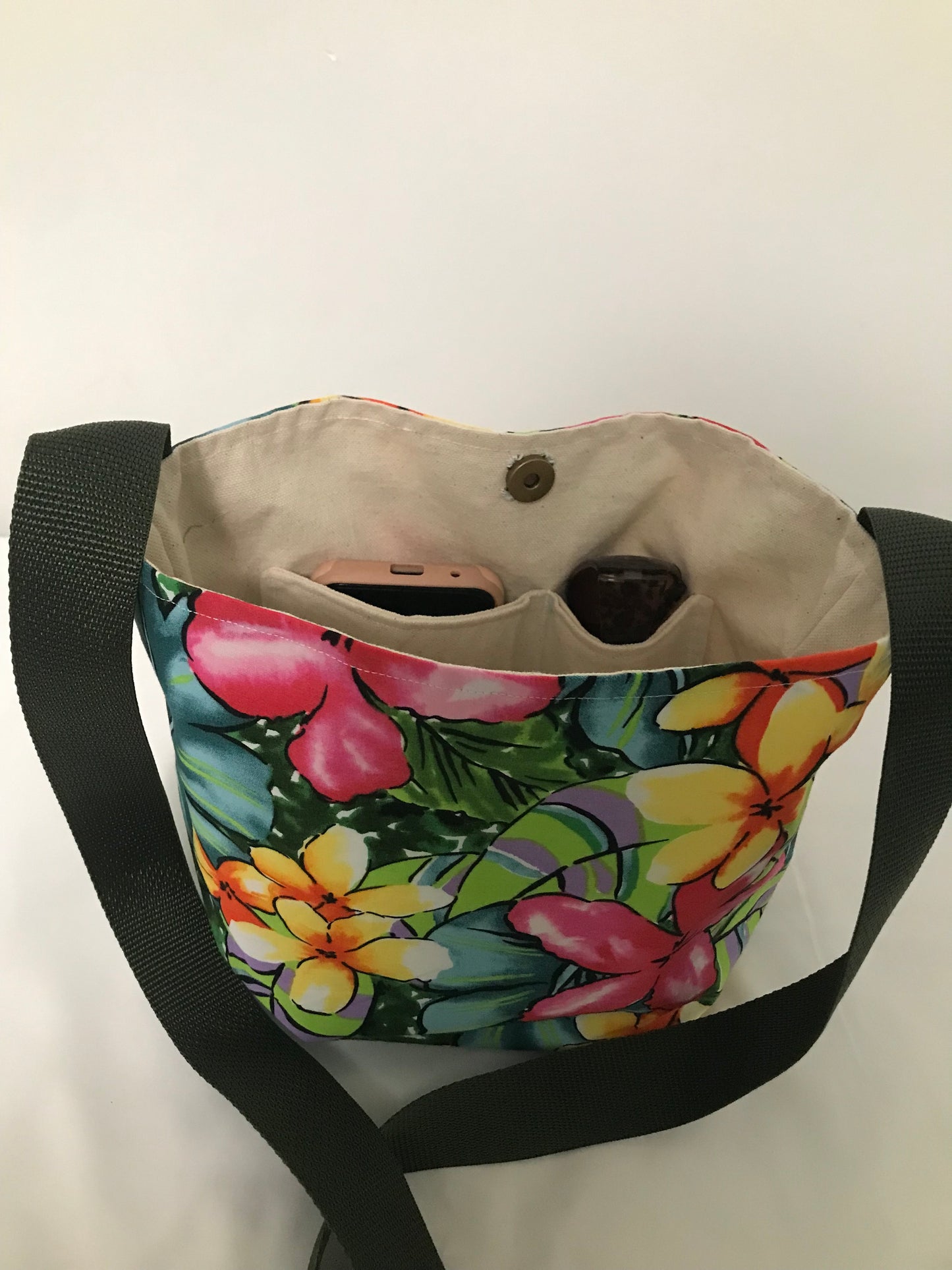 Floral Crossbody Tote Bag