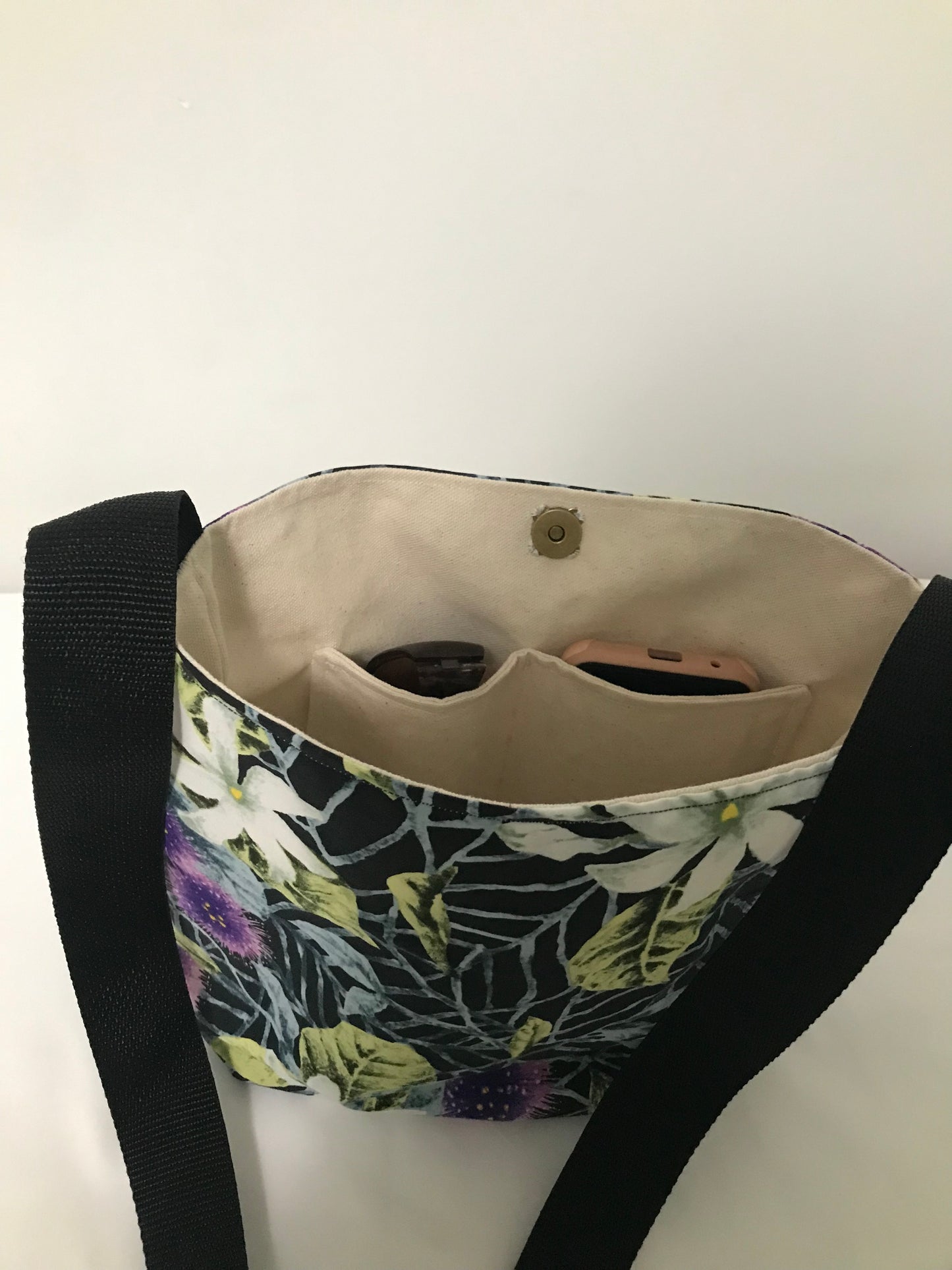 Floral Crossbody Tote Bag