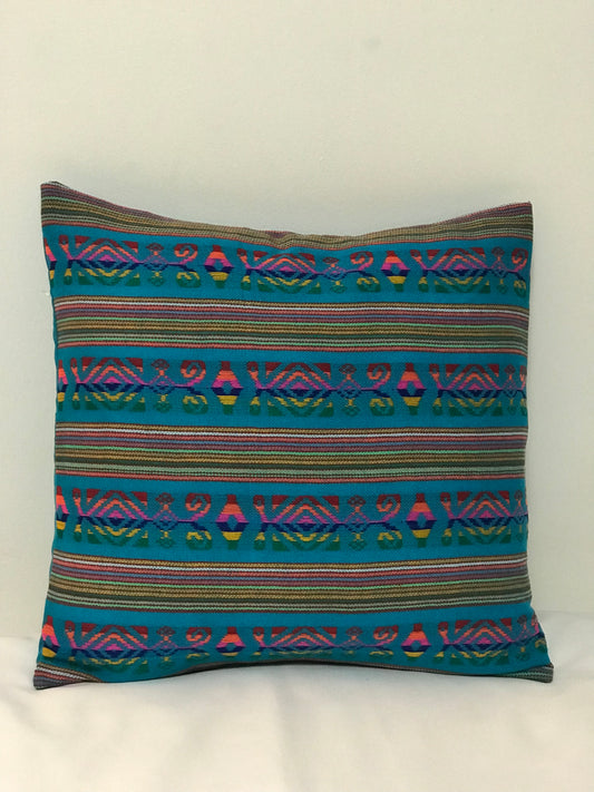 Mexican Blue Pillow Cover 16x16, Mexican Home Decor