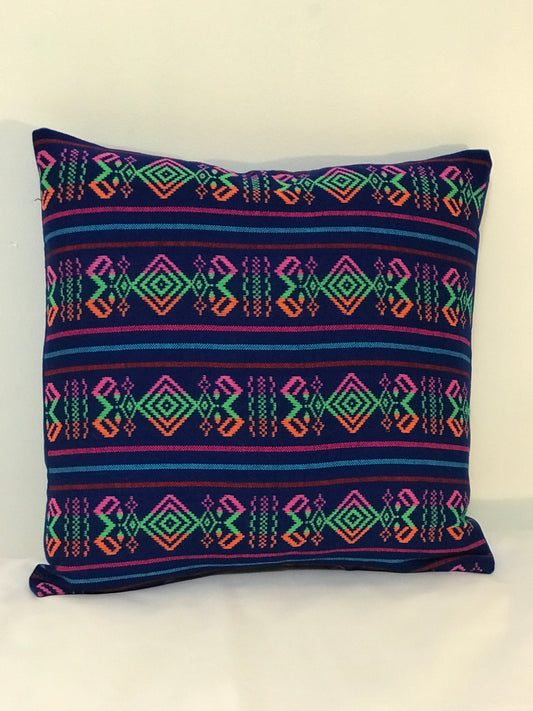 Mexican Royal Blue Pillow Cover 16x16,  Mexican Home Decor