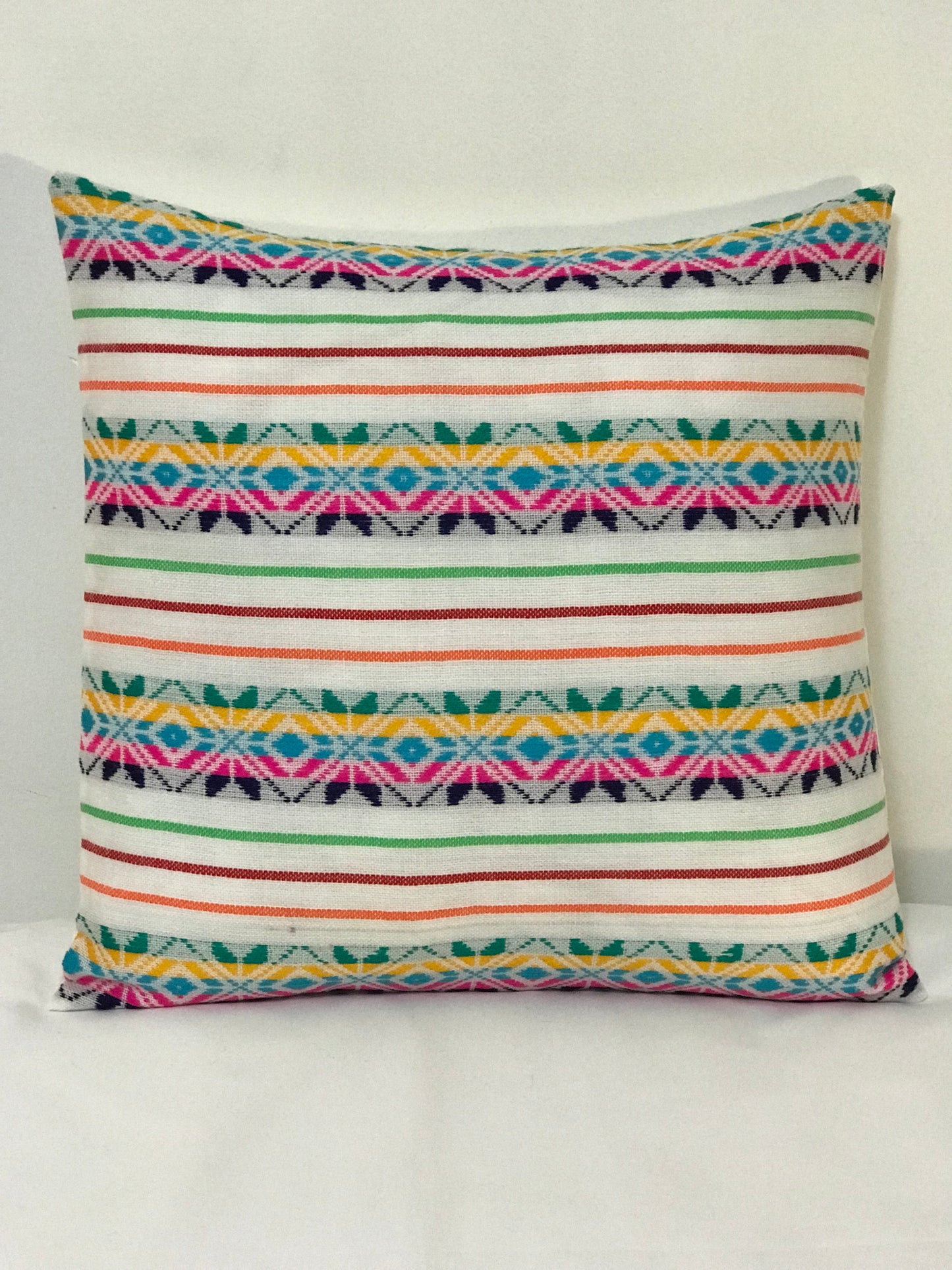 Mexican White Pillow Cover 16x16, Mexican Home Decor